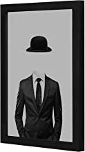 LOWHA black gentleman no face Wall art wooden frame Black color 23x33cm By LOWHA