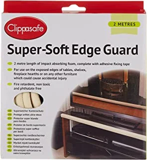 Clippasafe Baby/Kids/Child Safety Premium Super-Soft Edge Guard - 2 Metres (Cream)