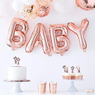 Ginger Ray Baby Balloon Bunting, Rose Gold, Multi