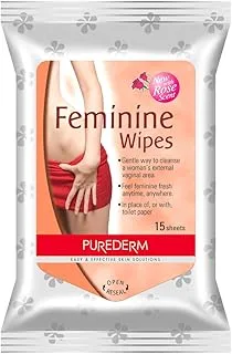 Purederm Feminine Wipes 15 Pieces