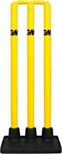 مجموعة جذوع الكريكيت البلاستيكية من جنرال موتورز مع قاعدة مطاطية ، متعددة الألوان ، 1602332