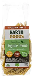 Earth Goods Organic Gluten-Free Green Peas Penne Pasta 250 G, White