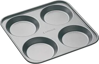KITCHENCRAFT KCMCHB16 MasterClass Non-Stick Four Hole Yorkshire Pudding Pan 24cm, Sleeved