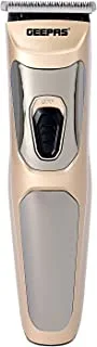 Geepas Gtr56023 Rechargeable Hair Clipper Precise Beard Styler With Fine Steel Head - Pack of 1, Small, Gold