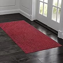 Kuber Industries Waterproof Front Doormat|Rug For Outdoor Indoor|Entrance Floor Mat|Non-Slip Back|MAROON