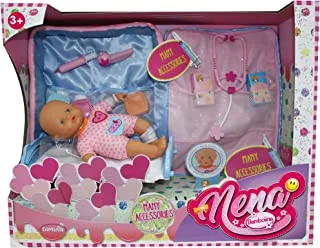 Bambolina Baby Nena Doctor Set with Backpack and Accessories 36CM - For Ages 3+ Years Old