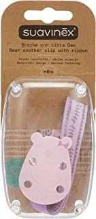 Suavinex Bear Soother Clip With Ribbon