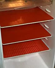 Kuber Industries™ Large Refrigerator Drawer Mat/Fridge Mat/Place Mat Set of 6 Pcs (14 * 20 inches) (Red) Code-FML04
