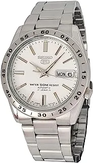 Seiko 5 Men's White Dial Stainless Steel Automatic Watch - SNKD97J1