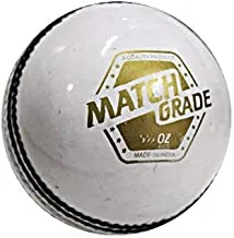 DSC Match Grade Cricket Leather Ball (White)