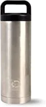 زجاجة مياه حرارية من ديسكفري ادفنتشرز 500 مل ، ستانليس ستيل وعازل بالمكنسة الكهربائية - فم واسع مع غطاء يد