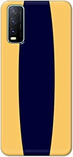 Khaalis matte finish designer shell case cover for Vivo Y20-Oval band Orange Blue