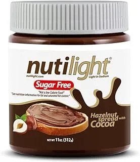 Nutilight Hazelnut Spread and Dark Chocolate, 312g - Pack of 1