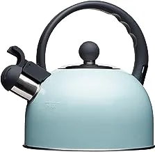 KITCHENCRAFT Living Nostalgia Traditional Whistling Kettle, 1.3 Litre, Blue, Display Boxed