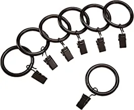 Amazon Basics Curtain Rod Clip Rings for 2.54 CM Rod, Set of 7, Dark Bronze (Espresso)
