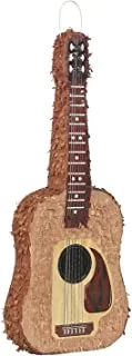 Unique Guitar Pinata, 11-Inch Width, Brown, 66020