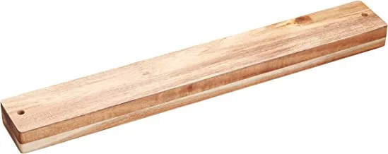 رف سكاكين مغناطيسي من خشب السنط من Natural Elements ، مقاس 45x2.5x6 سم ، علبة هدايا