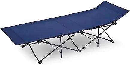 ALSafi-EST Kansoon Foldable Camping And Trekking Bed In Canvas Bag - Navy / Black