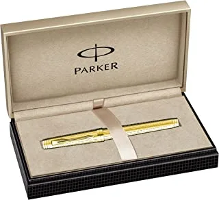 قلم حبر باركر بريمير ديلوكس ذهبي تقليم - 4598
