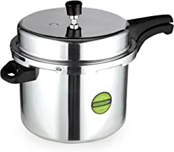 Royalford aluminum pressure cooker, silver, 10 l, rf5929