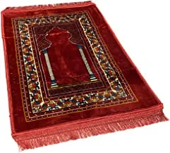 Velvet Turkish Prayer Mat, Large Size 80X120 Cm, Ismen78-4