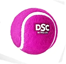 DSC Nitro Rubber Light Pink Cricket Tennis Ball (Pack of 12) (Pink)