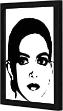 LOWHA Rihanna black white Wall art wooden frame Black color 23x33cm By LOWHA