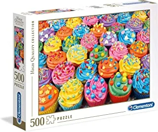 Clementoni Puzzle Cupcakes 500 Pieces (49 x 36 cm), Suitable for Home Decor, Adults Puzzle from 14 Years