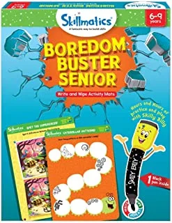 Skillmatics Write And Wipe Activity Mate Boredom BUSter Senior, 6-9 Years - Pack Of 0