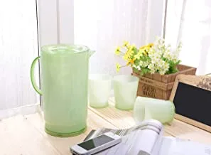 Royalford water jug with 4 glasses, Acrylic Green RF4193