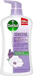 Dettol Sensitive Showergel & Bodywash, Lavender & White Musk Fragrance for Effective Germ Protection & Personal Hygiene, 700ml