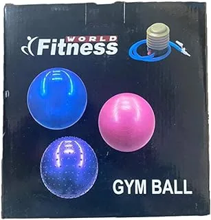 EXERCISE GYM YOGA SWISS 65cm BALL FITNESS AB ABDOMINAL SPORT WEIGHT LOSS BLUE