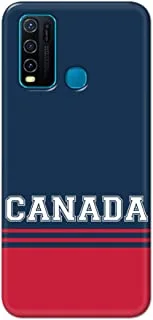 Jim Orton matte finish designer shell case cover for Vivo Y30-Canada Blue Red