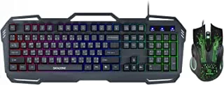 لوحة مفاتيح ميكانيكية للألعاب احترافية من داتازون بإضاءة خلفية ملونة ومضيئة USB لوحة مفاتيح للألعاب للكمبيوتر الشخصي KM-690 ، أسود
