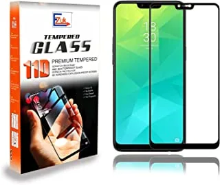 Ezuk Premium Tempered Glass Screen Protector for Realme 2 [Easy Installation, 9H Scratch Resistance, Anti Bubble] (Black)