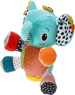 Infantino Peanut The Elephant Activity Pal |Stroller & High Chair Toys|Baby Soft Plush Toys|