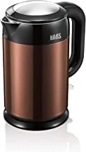 Haas Electric Kettle Capacity 1.7 L, Brown, Hmk17Br, Mixed Material, min 2 yrs warranty