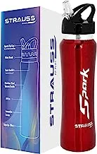 STRAUSS Spark Stainless-Steel Bottle, Metal Finish, 750Ml, (Red)