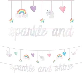 Sparkle And Shine Double Birthday Banner - 2 Pcs
