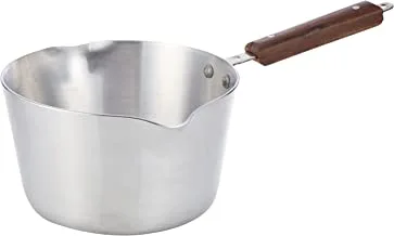 Raj Aluminium Wooden Handle Milk Pan, 20.5Cm, RKMP08, Tea Pan, Rice Pan, Sauce Pan, Coffee Pan