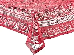 Kuber Industries Table Cloth Linen|Center Table cover|Round Table Cloth|Kitchen, Restaurant And Living Room|Table Liner Decorative|Maroon