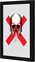 Lowha X Skull Red Wall Art Wooden Frame Black Color 23X33Cm By Lowha