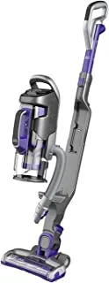 BLACK+DECKER 18V 45Wh Cordless Pet Multipower Stick Vacuum Cleaner 2in1, 2.5Ah Lithium-Ion Battery With 44AW Suction Power 1000ml Dust Bowl With Crevice tool for Pet Hair CUA525BHP-GB