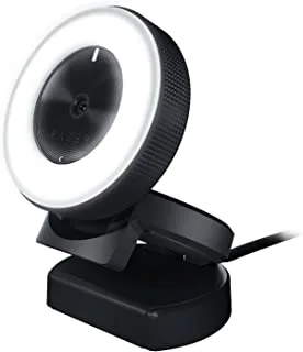 Razer Kiyo 1080P 30 Fps/720 P 60 Fps Streaming Webcam With Adjustable Brightness Ring Light, Built-In Microphone And Advanced Autofocus, Black