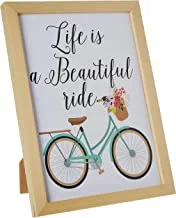 LOWHA life is a beautiful Wall Art with Pan Wood framed Ready to hang for home, bed room, office living room Home decor hand made wooden color 23 x 33cm By LOWHA, multicolor