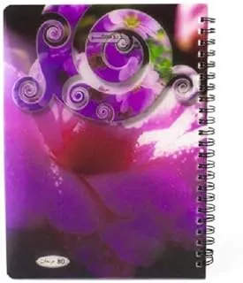 Roco Square 80 Sheets Fancy Spiral Note Book, A5 Size