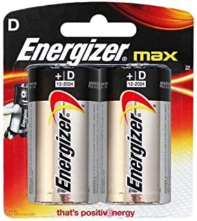 Energizer Max Alkaline D Battery - Pack of 2