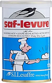 Saf instant active dry yeast, 125 g, white