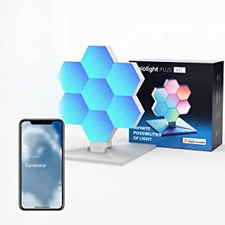 Cololight Hexagon Light Works with Apple Homekit, APP Controlled WiFi Smart LED Light Panels, Compatible with Alexa, Google Assistant, DIY Geometric RGB Panel Lights, 7pcs Plus Kit