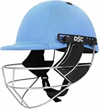 DSC DEFENDER Cricket Helmet for Men & Boys (Adjustable Steel Grill | Back Support Strap | Light Weight | size:Extra Small (Sky Blue)